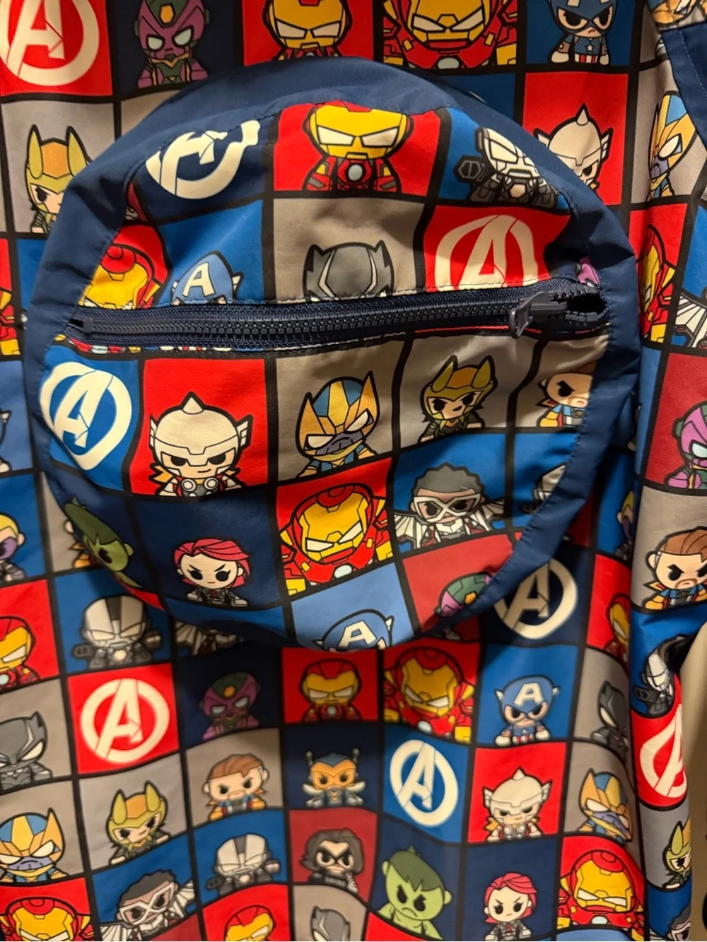 Disney Avengers Kids Hooded Rain jacket  - Blue Red Yellow Multicolor - Picture 4 of 5